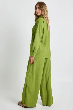 Chemise surdimensionnée froissée & Pantalon droit