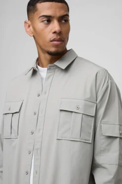 Chemise surdimensionnée légère à manches longues