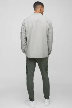 Chemise surdimensionnée légère à manches longues