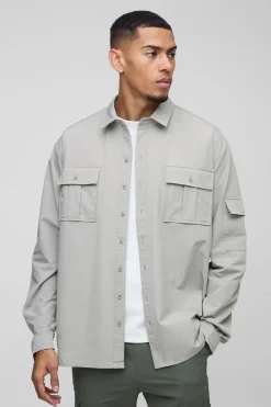 Chemise surdimensionnée légère à manches longues