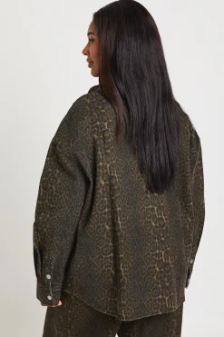 Chemise Surdimensionnée Léopard Grande Taille