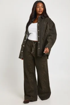 Chemise Surdimensionnée Léopard Grande Taille