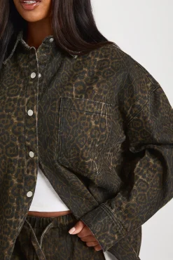 Chemise Surdimensionnée Léopard Grande Taille