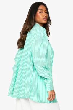 boohoo Chemise surdimensionnée à rayures fines<Femme Tops