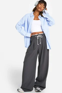 boohoo Chemise surdimensionnée à rayures<Femme Looks De Rentrée|Tops