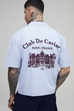 boohooMAN Chemise Tall Oversize Coupe Ample À Rayures Imprimées Club De Caviar<Homme Chemises|Tout Afficher