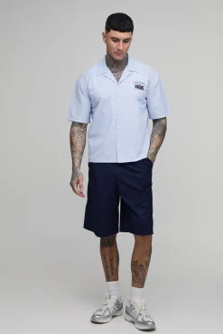 boohooMAN Chemise Tall Oversize Coupe Ample À Rayures Imprimées Club De Caviar<Homme Chemises|Tout Afficher