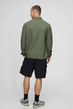 Chemise technique en seersucker à coupe régulière