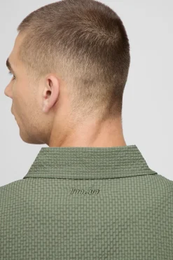 Chemise technique en seersucker à coupe régulière