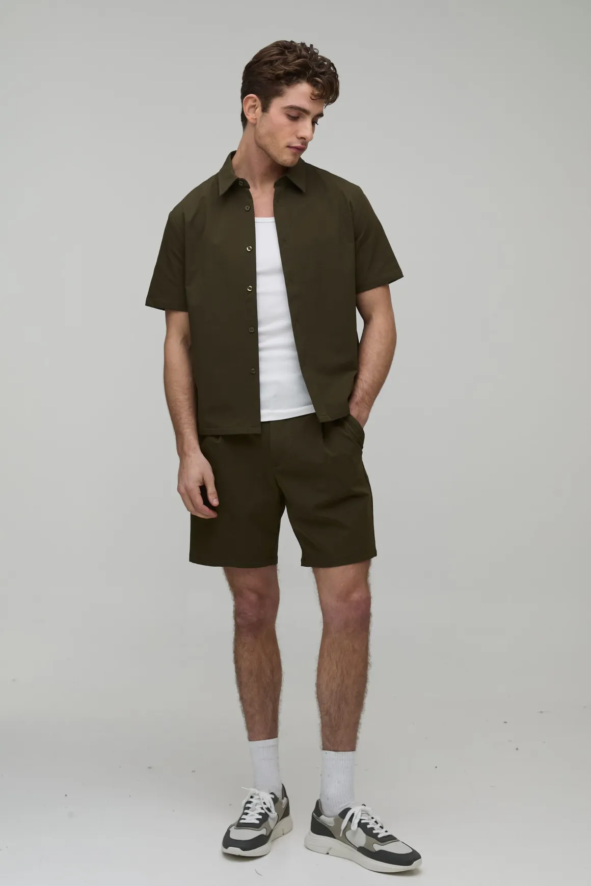 Chemise Technique à Manches Courtes Coupe Régulière