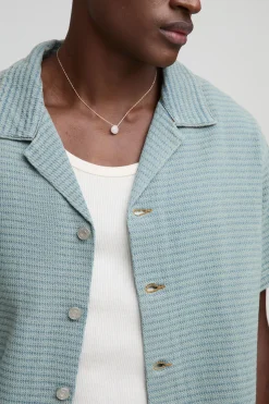 Chemise texturée en denim Boxy Revere