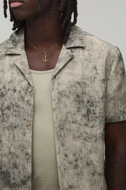 boohooMAN Chemise Texturée Oversize Délavage Bleach<Homme Ensembles|Chemises