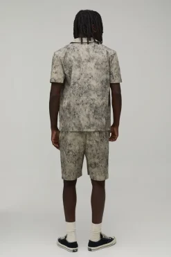 boohooMAN Chemise Texturée Oversize Délavage Bleach<Homme Ensembles|Chemises