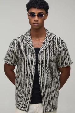 boohooMAN Chemise À Tissage Panier Coupe Regular<Homme Chemises