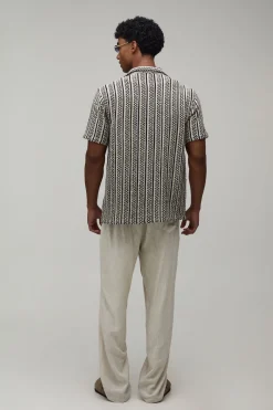 boohooMAN Chemise À Tissage Panier Coupe Regular<Homme Chemises