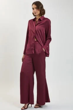 Chemise Tissée Décontractée En Satin Martelé Petite