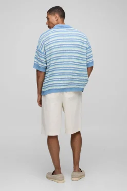 Chemise tricotée basket en côte Regular Fit