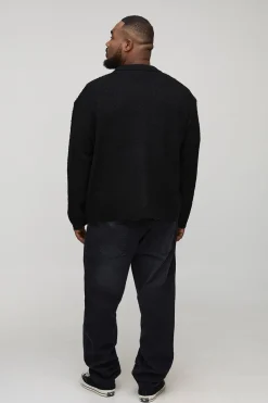 boohooMAN Chemise tricotée brossée, basique et boxy Plus<Homme Tout Afficher|Maille