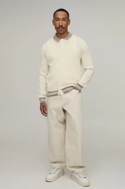 Chemise Tricotée Côtelée Coupe Regular