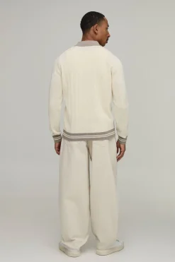 Chemise Tricotée Côtelée Coupe Regular