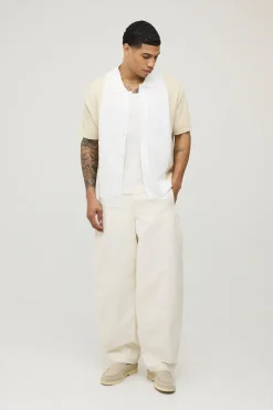 Chemise Tricotée Décontractée Coupe Boxy À Blocs De Couleur