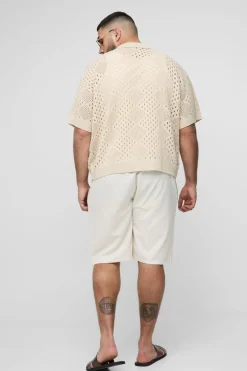 Chemise tricotée à maille ouverte, coupe plus décontractée