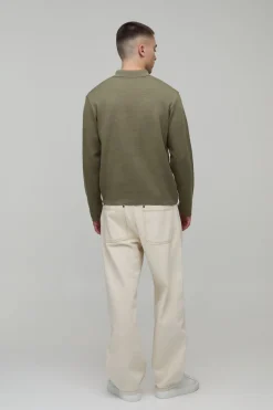 boohooMAN Chemise Tricotée à Manches Longues Coupe Ample Toucher Doux<Homme Chemises|Maille