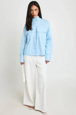 Chemise Utilitaire En Coton À Col Cheminée