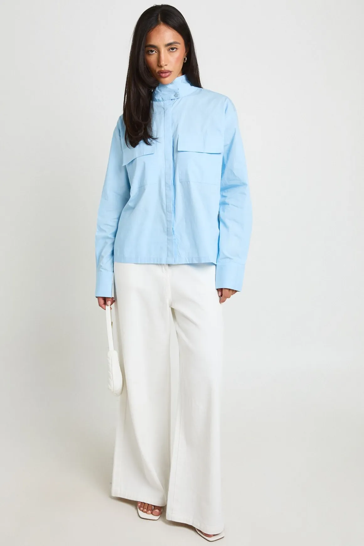 Chemise Utilitaire En Coton À Col Cheminée