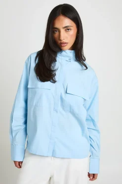 Chemise Utilitaire En Coton À Col Cheminée