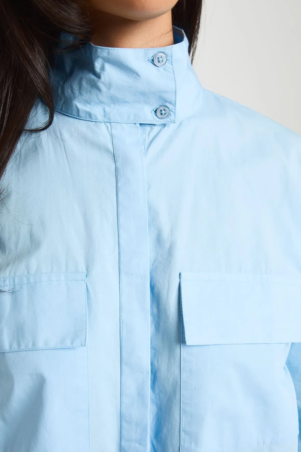 Chemise Utilitaire En Coton À Col Cheminée