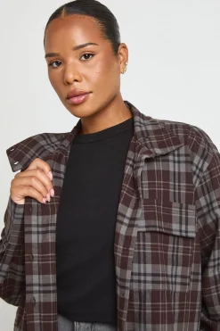 Chemise Utilitaire Grande Taille En Coton Col Cheminée