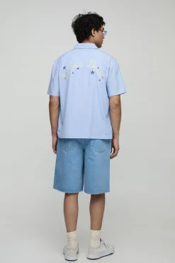 Chemise Western à carreaux brodée surdimensionnée