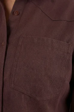 Chemise Western En Denim De Maternité