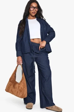 boohoo Chemise Western En Denim Grande Taille<Femme Denim|Looks Preppy