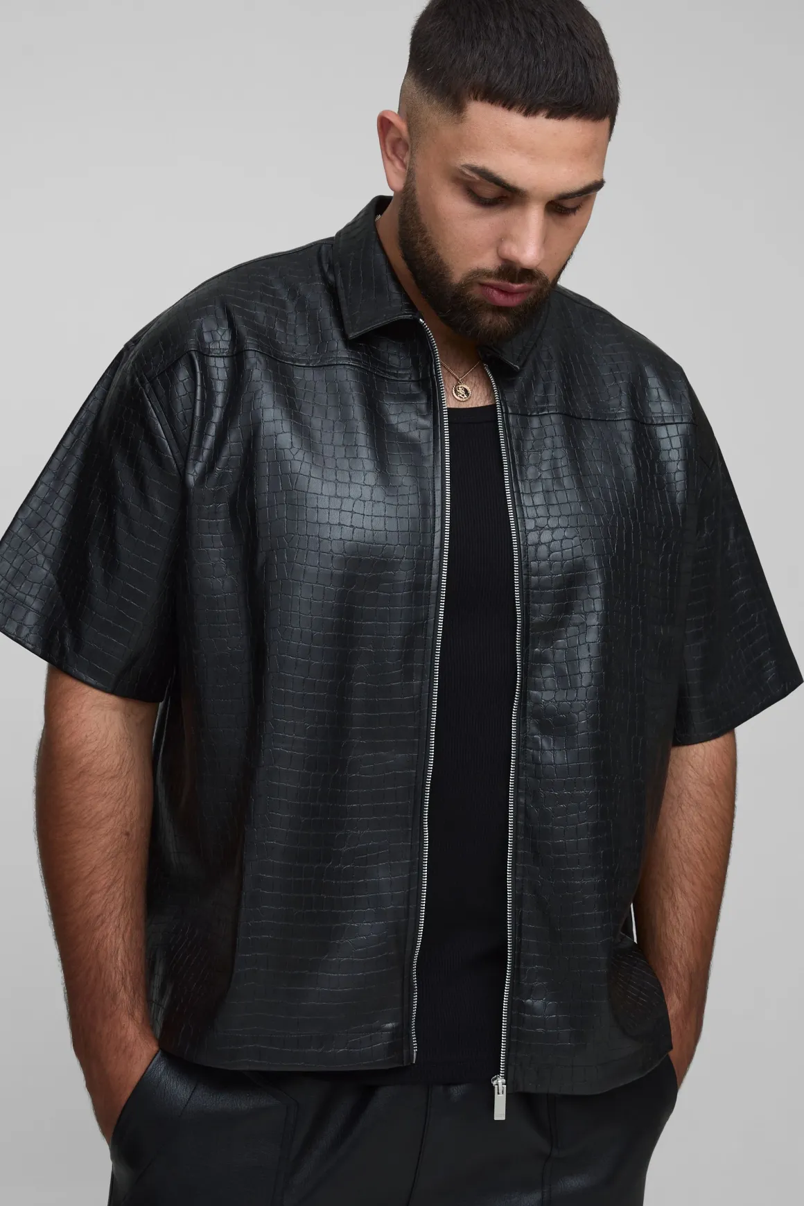 Chemise à zip Plus Croc synthétique