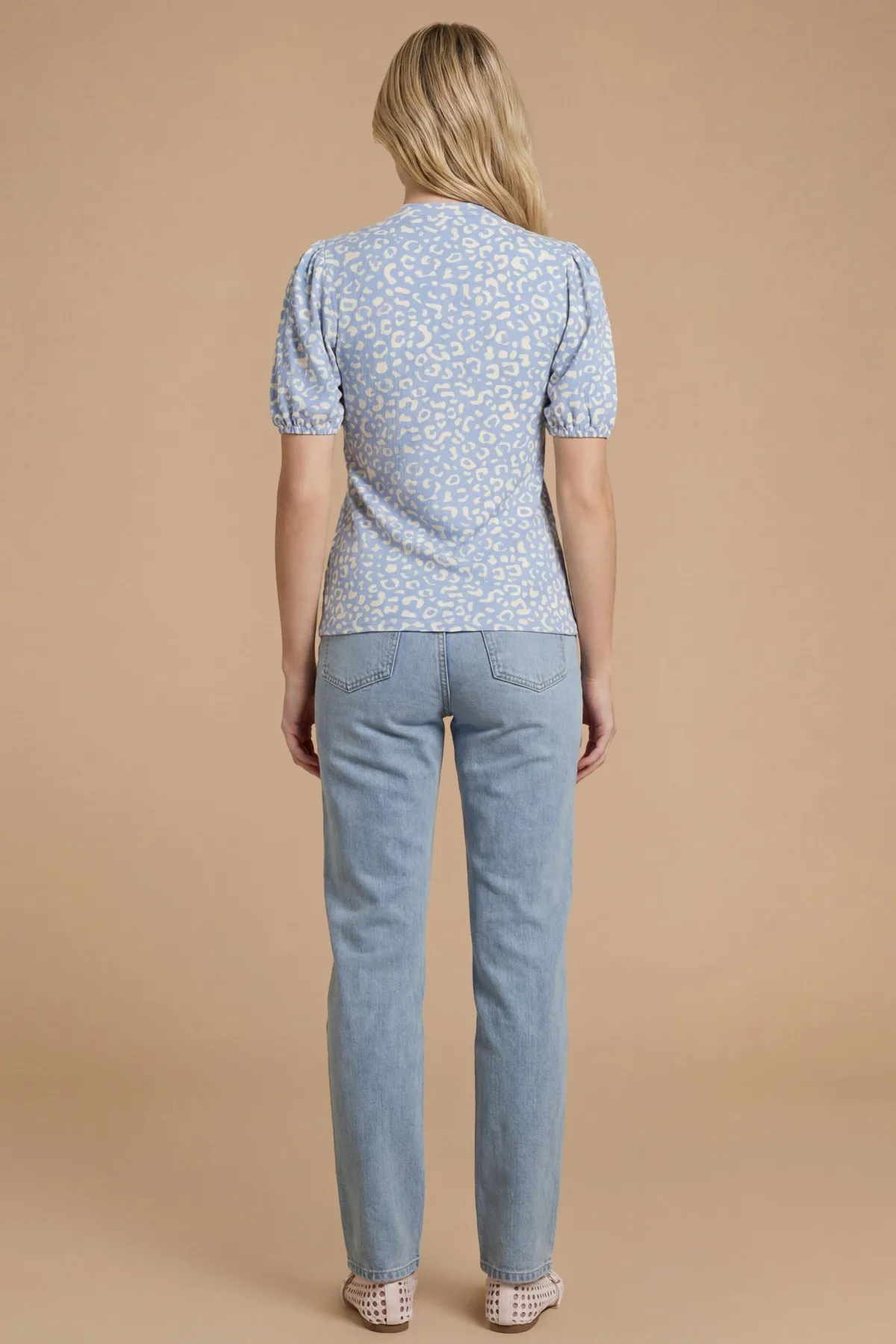 Dorothy Perkins Chemisier Imprimé Léopard À Encolure Goutte D'eau Et Manches Bouffantes<Femme Imprimé Léopard|Tops