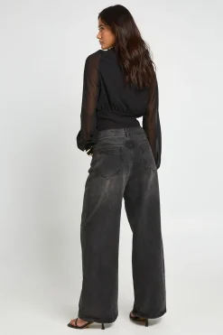boohoo Chemisier Cache-cœur Ample En Mousseline<Femme Tops