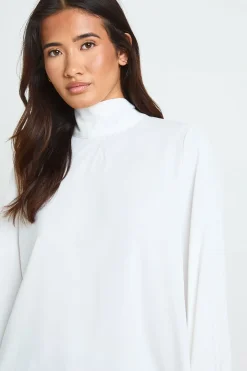 boohoo Chemisier Col Montant À Manches Ballon<Femme Tops