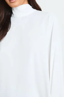 boohoo Chemisier Col Montant À Manches Ballon<Femme Tops