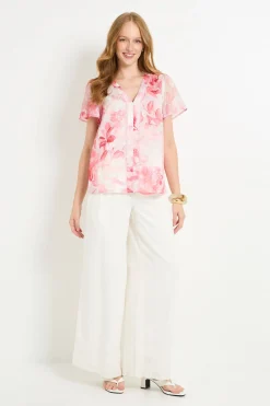 Wallis Chemisier À Empiècements En Dentelle Dévorée Florale<Femme Satin Et Dentelle|Tops