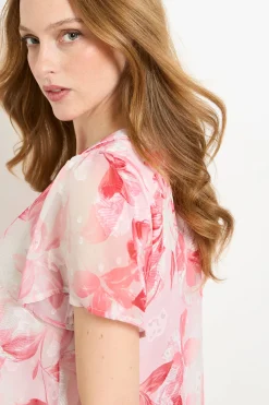 Wallis Chemisier À Empiècements En Dentelle Dévorée Florale<Femme Satin Et Dentelle|Tops