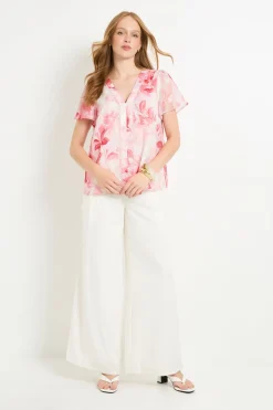 Wallis Chemisier À Empiècements En Dentelle Dévorée Florale<Femme Satin Et Dentelle|Tops