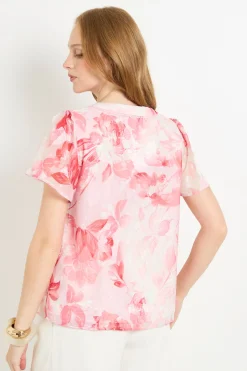 Wallis Chemisier À Empiècements En Dentelle Dévorée Florale<Femme Satin Et Dentelle|Tops
