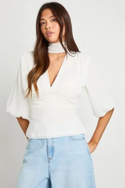 boohoo Chemisier en chiffon à manches d'ange<Femme Tops