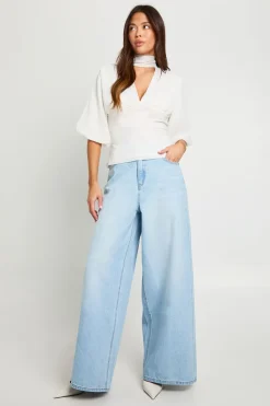 boohoo Chemisier en chiffon à manches d'ange<Femme Tops