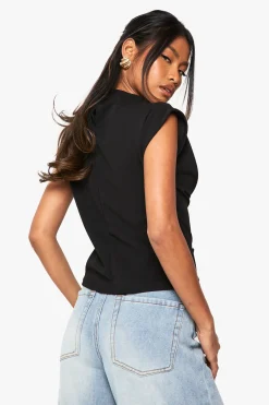 boohoo Chemisier en crêpe à nœud et col drapé<Femme Tops