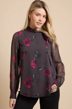 Dorothy Perkins Chemisier En Mousseline À Imprimé Avec Lavallière<Femme Tops D’Automne|Tops