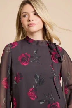 Dorothy Perkins Chemisier En Mousseline À Imprimé Avec Lavallière<Femme Tops D’Automne|Tops
