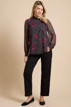 Dorothy Perkins Chemisier En Mousseline À Imprimé Avec Lavallière<Femme Tops D’Automne|Tops